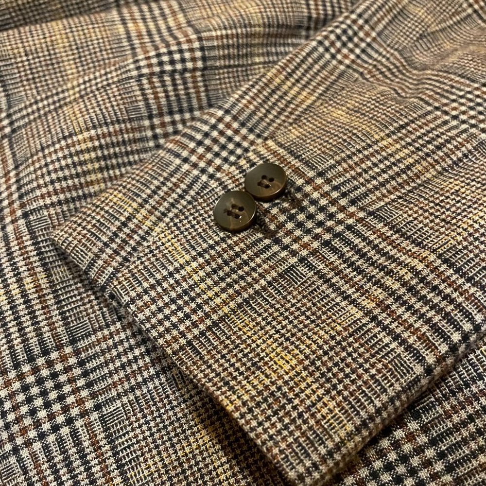 Zara Basic Long Plaid Jacket - image 4